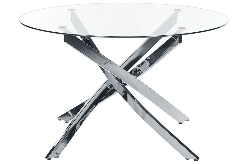 Vincenzo Matbord 120 cm Rund - transparent/Silver - Möbler - Bord & matgrupp - Matbord & köksbord