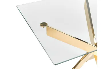 Vincenzo Matbord 70x120 cm - Transparent/Guld - Möbler - Bord & matgrupp - Matbord & köksbord