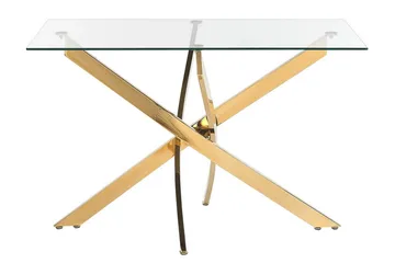 Vincenzo Matbord 70x120 cm - Transparent/Guld - Möbler - Bord & matgrupp - Matbord & köksbord