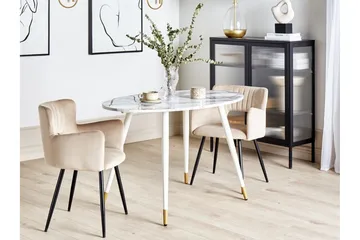 Wellon Matbord 70x120 cm - Vit/Guld - Möbler - Bord & matgrupp - Matbord & köksbord