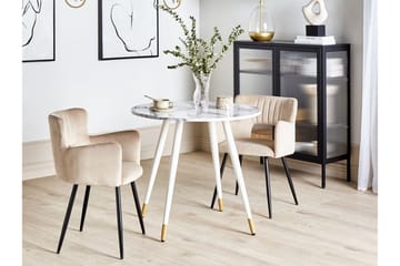 Wellon Matbord 80 cm - Vit/Guld - Möbler - Bord & matgrupp - Matbord & köksbord