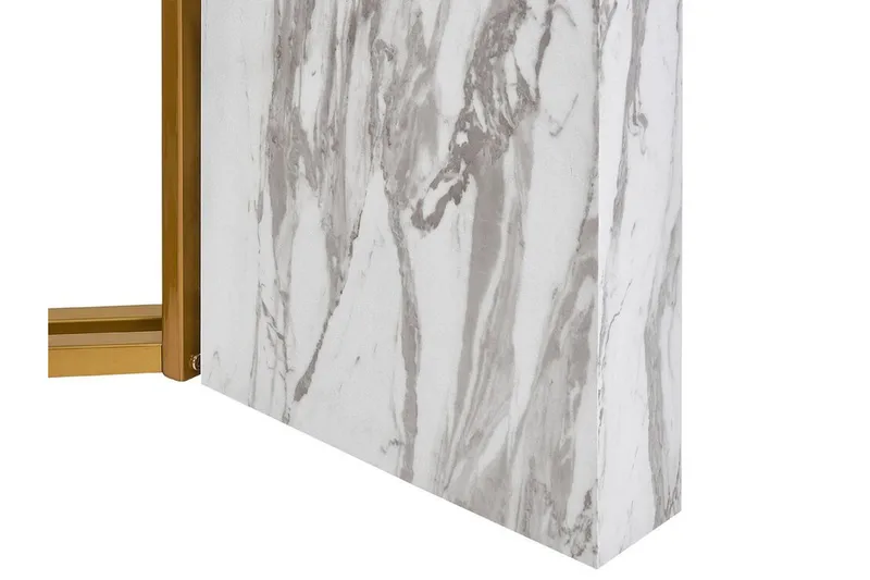 Wikwa Matbord 100x200 cm - Vit/Svart/Guld - Möbler - Bord & matgrupp - Matbord & köksbord