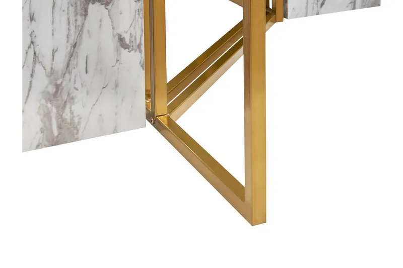 Wikwa Matbord 100x200 cm - Vit/Svart/Guld - Möbler - Bord & matgrupp - Matbord & köksbord