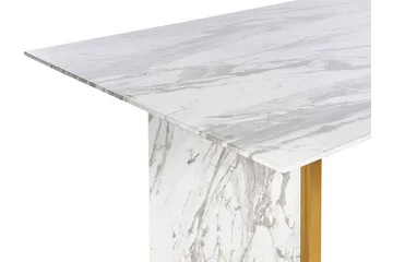 Wikwa Matbord 100x200 cm - Vit/Svart/Guld - Möbler - Bord & matgrupp - Matbord & köksbord