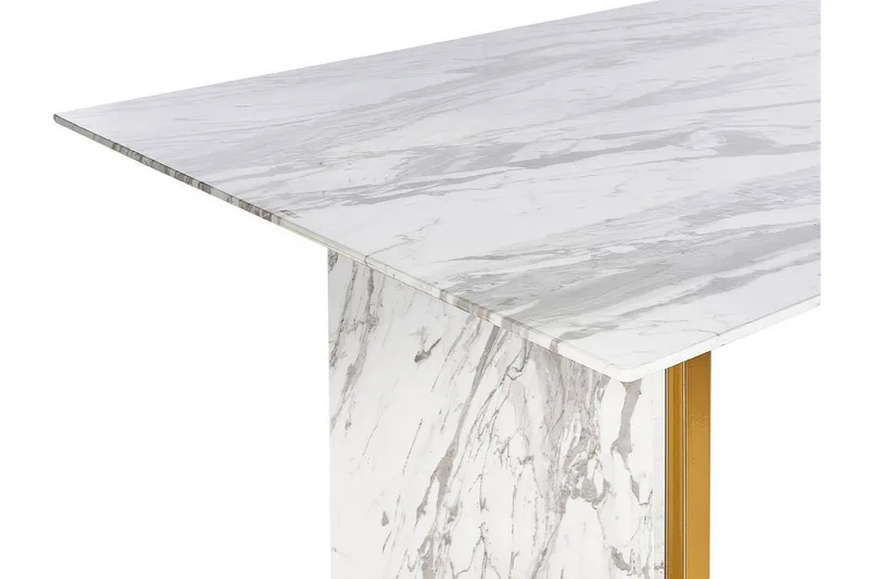 Wikwa Matbord 100x200 cm - Vit/Svart/Guld - Möbler - Bord & matgrupp - Matbord & köksbord