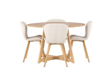 Yakidon Matbord 120 cm med 4 Lilja Matstol - Möbler - Bord & matgrupp - Matgrupp