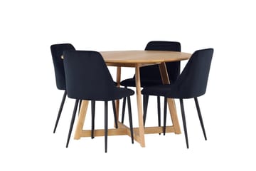 Yakidon Matbord 120 cm med 4 Night Matstol - Möbler - Bord & matgrupp - Matgrupp