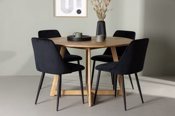 Yakidon Matbord 120 cm med 4 Night Matstol - Möbler - Bord & matgrupp - Matgrupp