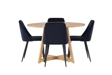 Yakidon Matbord 120 cm med 4 Night Matstol - Möbler - Bord & matgrupp - Matgrupp