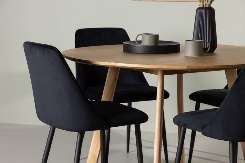 Yakidon Matbord 120 cm med 4 Night Matstol - Möbler - Bord & matgrupp - Matgrupp