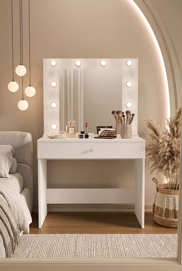 Yoren Sminkbord 80x147x42,5 cm - Vit - Möbler - Bord & matgrupp - Sminkbord & toalettbord