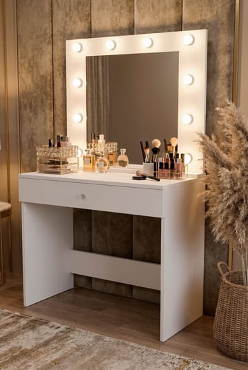 Yoren Sminkbord 80x147x42,5 cm - Vit - Möbler - Bord & matgrupp - Sminkbord & toalettbord