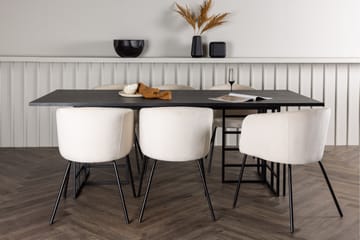 Ystad Matgrupp  220 cm Rektangulär med 6 Berit stolar - Beige - Möbler - Bord & matgrupp - Matgrupp