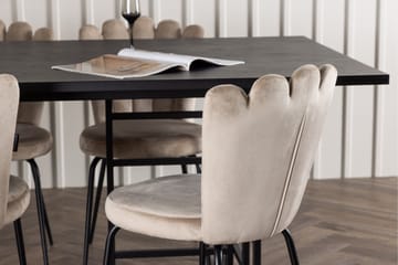 Ystad Matgrupp  220 cm Rektangulär med 6 Limhamn stolar - Beige - Möbler - Bord & matgrupp - Matgrupp