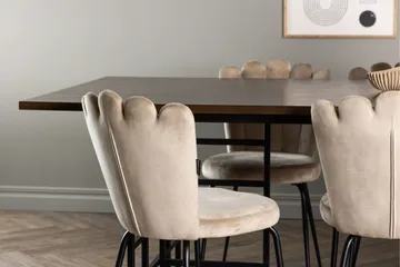 Ystad Matgrupp 220 cm Rektangulär med 6 Limhamn stolar - Beige - Möbler - Bord & matgrupp - Matgrupp