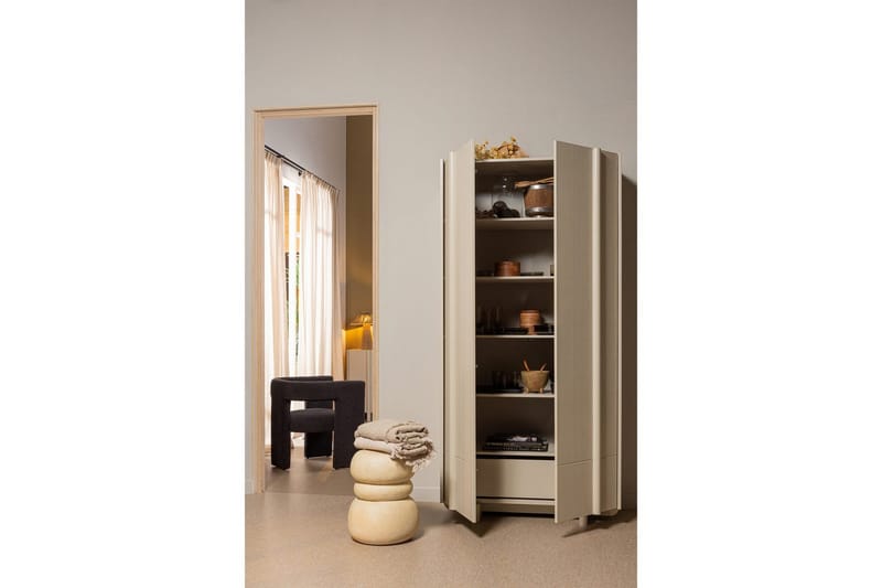 Yvo Runt Soffbord i Sten med Staplade Former - Sandbeige - Möbler - Bord & matgrupp - Soffbord