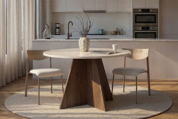 Zalen Matbord 120x75x120 cm - Travertine Walnut - Möbler - Bord & matgrupp - Matbord & köksbord