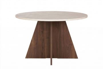 Zalen Matbord 120x75x120 cm - Travertine Walnut - Möbler - Bord & matgrupp - Matbord & köksbord