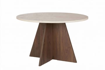 Zalen Matbord 120x75x120 cm - Travertine Walnut - Möbler - Bord & matgrupp - Matbord & köksbord