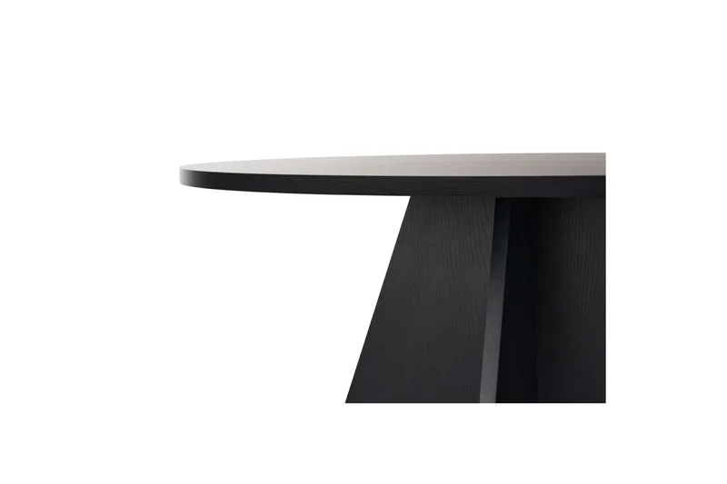 Zalen Runt Matbord 120 cm med Träutseende - Svart - Möbler - Bord & matgrupp - Matbord & köksbord
