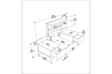 Zenn Sminkbord 100 cm - Vit - Möbler - Bord & matgrupp - Sminkbord & toalettbord