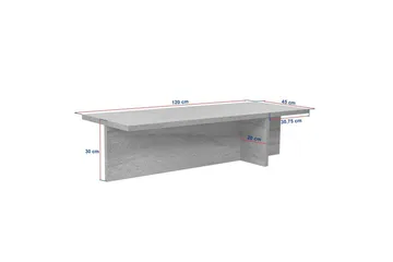 Zephral Rektangulärt Soffbord 120 cm i Sten med Skulptural Travertin - Beige - Möbler - Bord & matgrupp - Soffbord