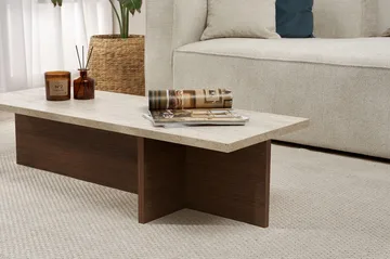 Zephral Soffbord 120x30x45 cm - Travertin, Milano Walnut - Möbler - Bord & matgrupp - Soffbord