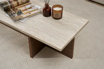 Zephral Soffbord 120x30x45 cm - Travertin, Milano Walnut - Möbler - Bord & matgrupp - Soffbord