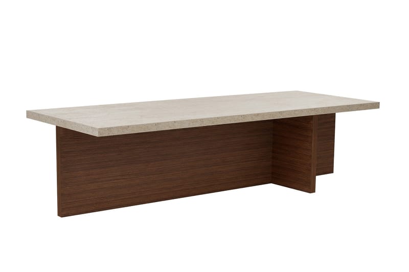 Zephral Soffbord 120x30x45 cm - Travertin, Milano Walnut - Möbler - Bord & matgrupp - Soffbord