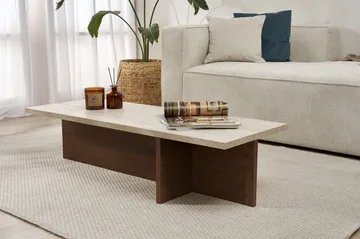 Zephral Soffbord 120x30x45 cm - Travertin, Milano Walnut - Möbler - Bord & matgrupp - Soffbord