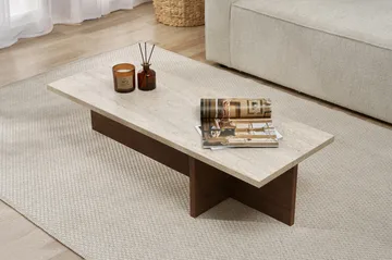 Zephral Soffbord 120x30x45 cm - Travertin, Milano Walnut - Möbler - Bord & matgrupp - Soffbord