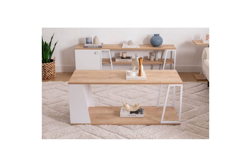 Zeric Soffbord 120 cm - Blå/Vit - Möbler - Bord & matgrupp - Soffbord