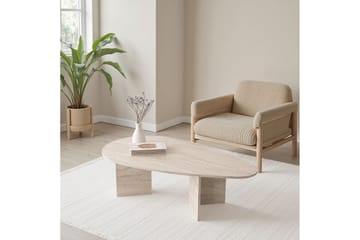 Zeyra Soffbord 139,5 cm - Travertine - Möbler - Bord & matgrupp - Soffbord