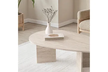 Zeyra Soffbord 139,5 cm - Travertine - Möbler - Bord & matgrupp - Soffbord