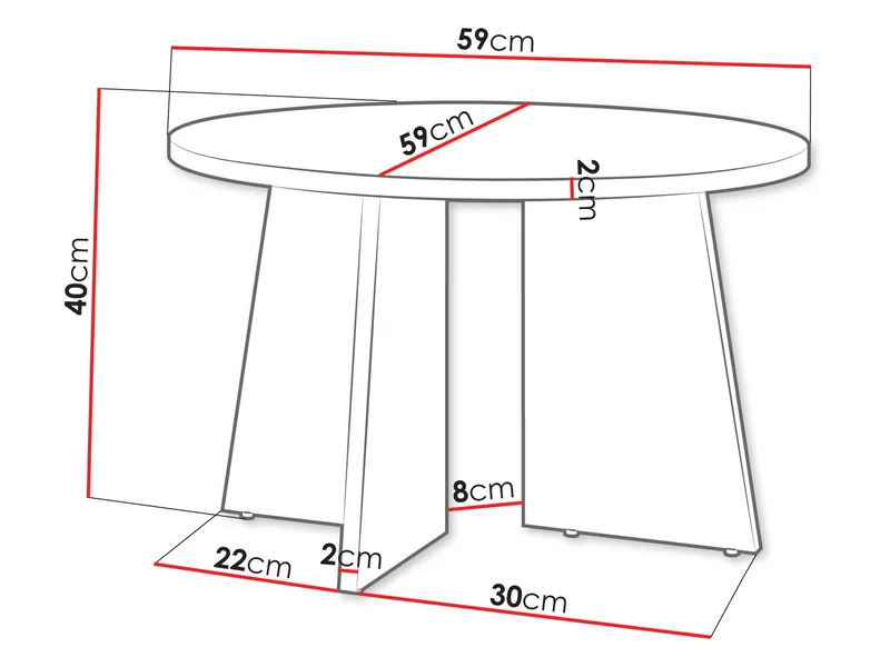 Zeyrin Soffbord 59 cm Rund - Brun - Möbler - Bord & matgrupp - Soffbord