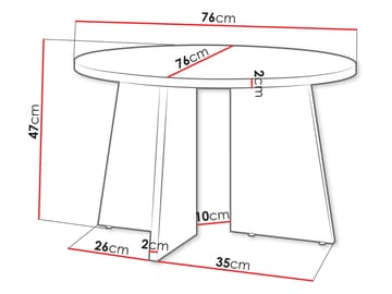 Zeyrin Soffbord 76 cm Rund - Brun - Möbler - Bord & matgrupp - Soffbord