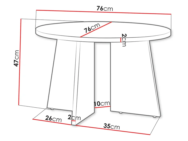 Zeyrin Soffbord 76 cm Rund - Brun - Möbler - Bord & matgrupp - Soffbord
