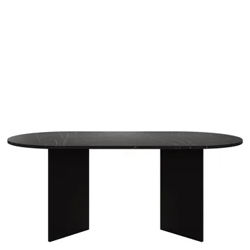 Zyleron Matbord oval 185 cm - Svart - Möbler - Bord & matgrupp - Matbord & köksbord