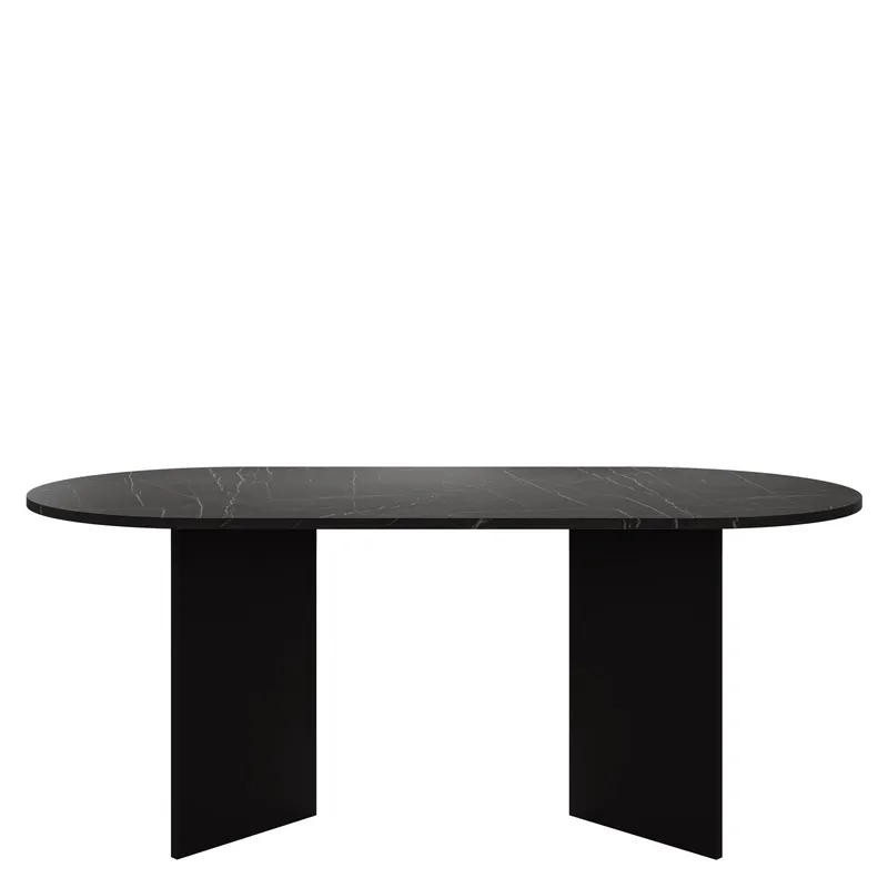 Zyleron Matbord oval 185 cm, Svart
