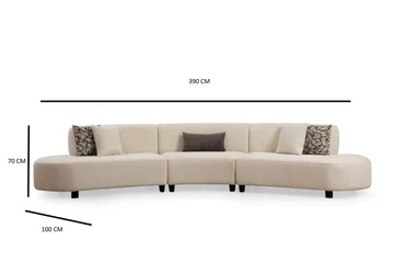 Dariya Soffa 5-sits - Beige - Möbler - Soffa