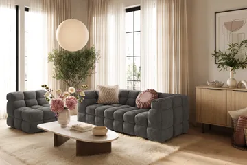 Elise Bubblig Fåtölj - Mörkgrå - Möbler - Soffa