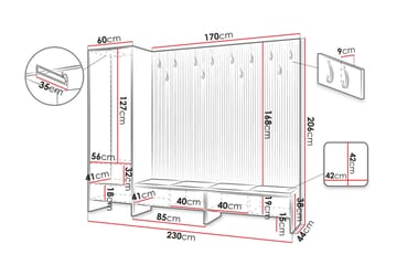 Agam Hallmöbelset - Möbler - Hallmöbler - Möbelset för hall & entre