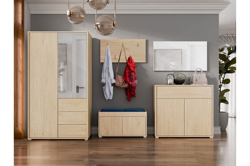 Agawal Hallmöbelset - Brun - Möbler - Hallmöbler - Möbelset för hall & entre