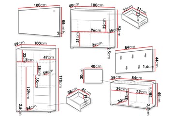 Agawal Hallmöbelset - Möbler - Hallmöbler - Möbelset för hall & entre