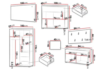 Agawal Hallmöbelset - Möbler - Hallmöbler - Möbelset för hall & entre