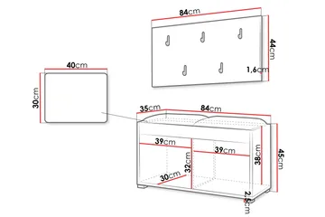 Agawal Hallmöbelset - Möbler - Hallmöbler - Möbelset för hall & entre