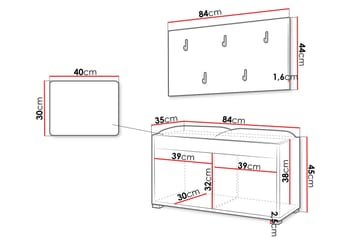 Agawal Hallmöbelset - Möbler - Hallmöbler - Möbelset för hall & entre