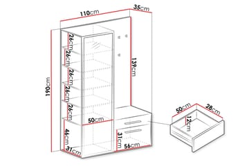 Agrawal Hallmöbelset - Vit - Möbler - Hallmöbler - Möbelset för hall & entre