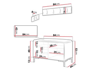 Ahsamin Hallmöbelset - Brun - Möbler - Hallmöbler - Möbelset för hall & entre