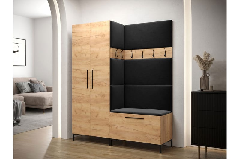 Ahsamin Hallmöbelset - Brun/Beige - Möbler - Hallmöbler - Möbelset för hall & entre